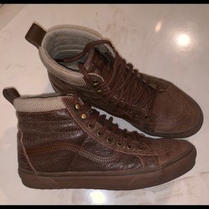 Vans high top leather shoes men’s size 10